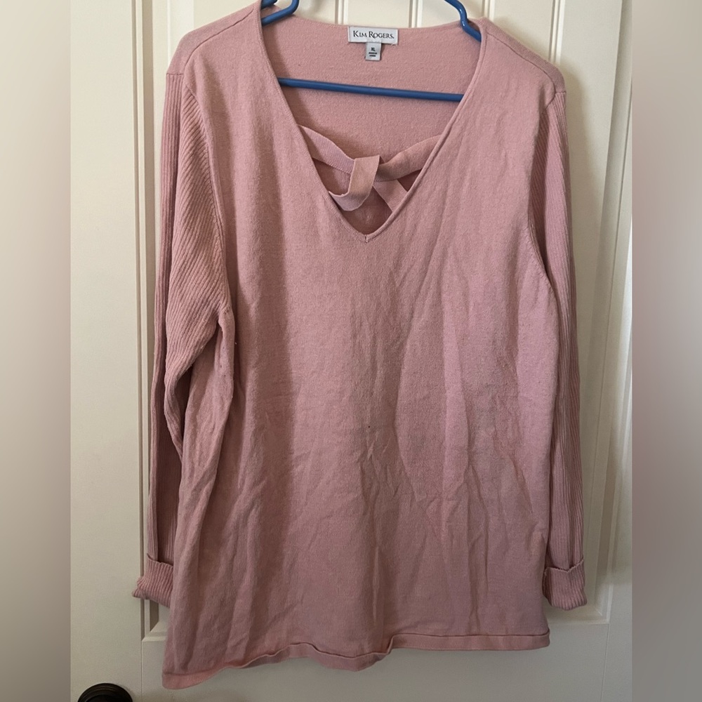 Pink Sweater With Pretty cross design